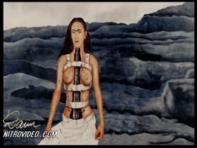 Salma Hayek boobs , Brunette scene in Frida 19