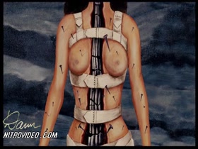 Salma Hayek boobs , Brunette scene in Frida 20