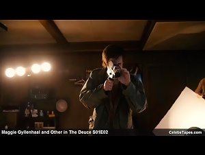 Jamie Neumann and Maggie Gyllenhaal Cumshot Scene in The Deuce s01e02 18