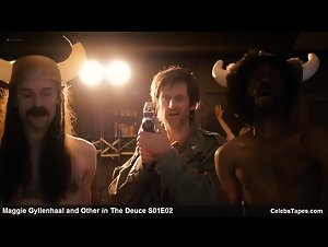 Jamie Neumann and Maggie Gyllenhaal Cumshot Scene in The Deuce s01e02 20