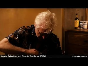 Jamie Neumann and Maggie Gyllenhaal Cumshot Scene in The Deuce s01e02 3