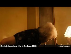 Jamie Neumann and Maggie Gyllenhaal Cumshot Scene in The Deuce s01e02 4