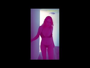 Maitland Ward Shows Vagina Lips in Black G-String Panties  10
