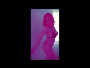 Maitland Ward Shows Vagina Lips in Black G-String Panties  9
