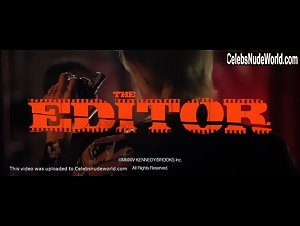 Tristan Risk nude, boobs scene in Editor (2014) 4