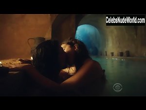 Cote de Pablo Sexy scene in The Dovekeepers (2015) 18