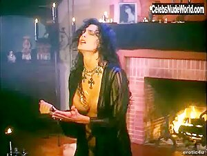 Julie Strain Transparent Shirt , Big boobs in Sorceress (1995) 14