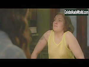 Lena Dunham boobs , Tattoo in Girls (series) (2012) 12