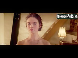 Lily James boobs , Explicit scene in Exception (2016) 8