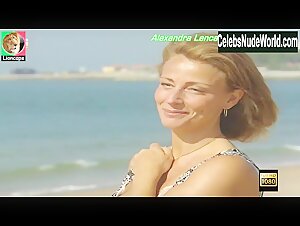Alexandra Lencastre beach, bikini scene 3