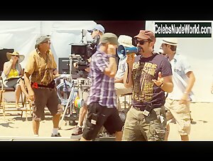 Cassie Steele Bouncing boobs , Beach scene in The L.A. Complex (2012) 3