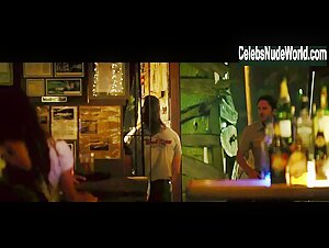 Christa B. Allen Cleavage , Smoking scene in Dead on Arrival (2017) 4