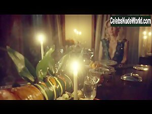 Gillian Anderson Blonde , Sexy Dress scene in Hannibal (2014-2015) 9