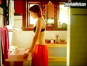 Maya Stange Lingerie , Bathroom scene in Garage Days (2002) 8
