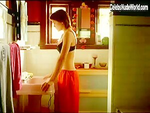 Maya Stange Lingerie , Bathroom scene in Garage Days (2002) 9