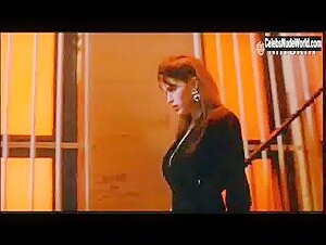 Jami Gertz Brunette , Cleavage scene in Less than Zero (1987) 10
