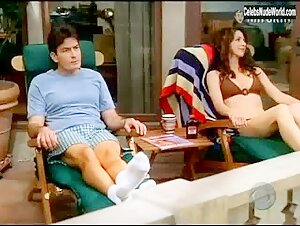 Marin Hinkle bikini, Sexy scene in Two and a Half Men (2003-2015) 19