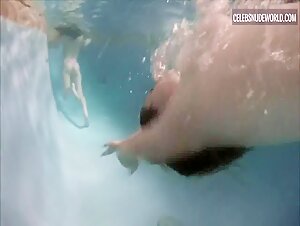 Keep Chambers, Carrie Overgaard thong, Nude scene in Piranha Women (2022) 14