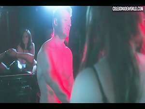 Dani Thompson, Emily van den Berg, Laurie Jade Woodruff, Zuza Tehanu lesbian, breasts scene in Christmas Party (2023) 11