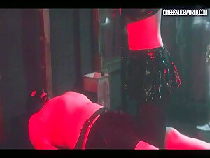 Dani Thompson, Emily van den Berg, Laurie Jade Woodruff, Zuza Tehanu lesbian, breasts scene in Christmas Party (2023) 5
