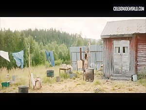 Asta Kamma August bush, butt scene in Blackwater (2023)