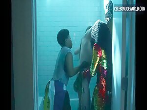 Meg Barlowe breasts, thong scene in Swarm (2023) 17