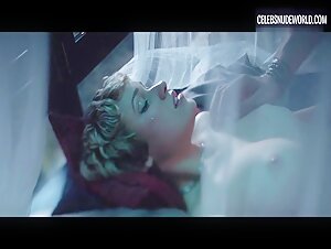 Helena Englert kissing, breasts scene in Temptation (2023) 8