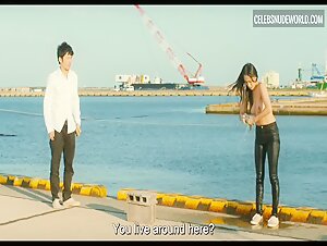 Yuki Mamiya beach, breasts scene in Wet Woman Nude, breasts scene in the Wind (2016) 15