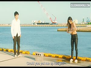 Yuki Mamiya beach, breasts scene in Wet Woman Nude, breasts scene in the Wind (2016) 20