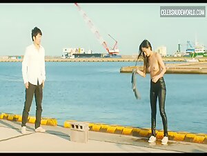 Yuki Mamiya beach, breasts scene in Wet Woman Nude, breasts scene in the Wind (2016) 5