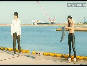Yuki Mamiya beach, breasts scene in Wet Woman Nude, breasts scene in the Wind (2016) 7