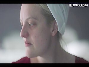 Elisabeth Moss Sexy, Cleavage scene in The Handmaid's Tale (2017-2022) 19