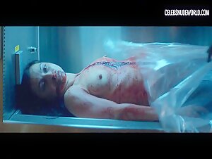 Jennifer Gjulameti Wound, Bloody scene in Chimera Strain (2018) 3