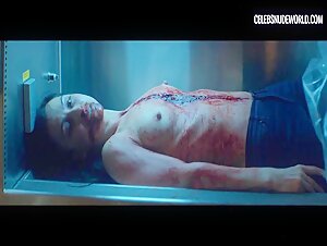 Jennifer Gjulameti Wound, Bloody scene in Chimera Strain (2018) 4