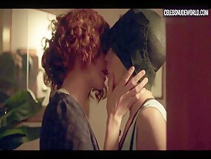 Ana Polvorosa, Ana Fernandez Blonde, Lesbian scene in Cable Girls (2017-2020) 6