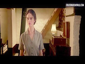 Lily James Nude, breasts scene in The Exception (2016) 1