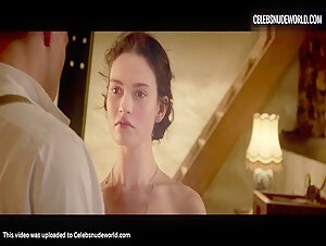 Lily James Nude, breasts scene in The Exception (2016) 10