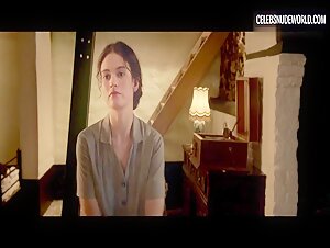 Lily James Nude, breasts scene in The Exception (2016) 3