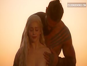 Emilia Clarke Nude, breasts scene in Game of Thrones (2011-2019)