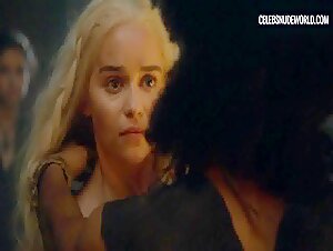 Emilia Clarke Fire, Blonde scene in Game of Thrones (2011-2019) 10