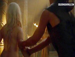 Emilia Clarke Fire, Blonde scene in Game of Thrones (2011-2019)