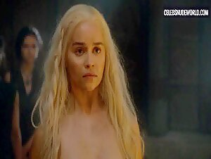Emilia Clarke Fire, Blonde scene in Game of Thrones (2011-2019) 16