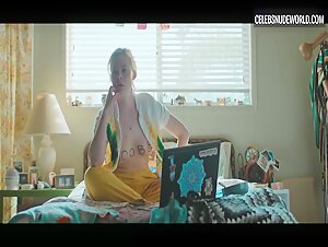 Elle Fanning breasts, prosthetic scene in Margo's Got Money Troubles (2026) 6