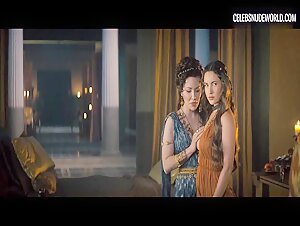 Ivana Baquero, Jaime Slater breasts, lesbian scene in Spartacus: House of Ashur (2025) 16