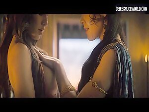 Ivana Baquero, Jaime Slater breasts, lesbian scene in Spartacus: House of Ashur (2025) 8